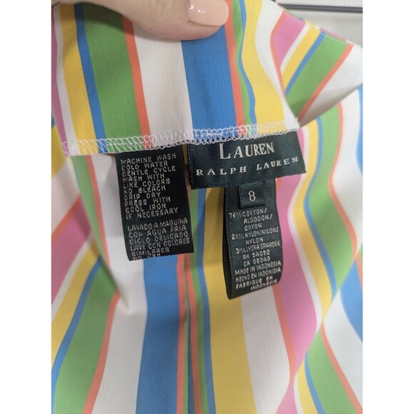 Ralph Lauren LRL NWT Striped Ankle Pants With LYCRA Side Zip Size 8 Vacation - Picture 6 of 12